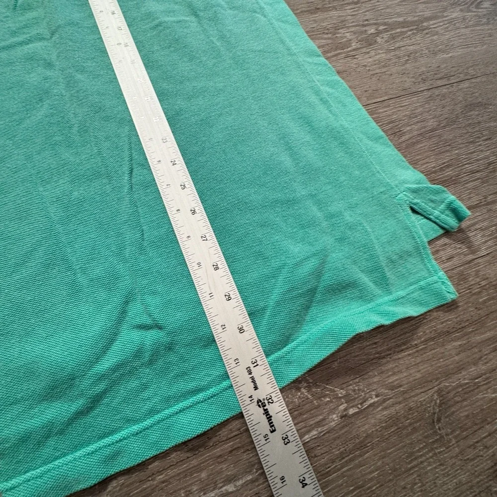 Banana Republic Polo Shirt Mens M Teal 100% Cotton Pique VTG Retro Preppy‎ 90s